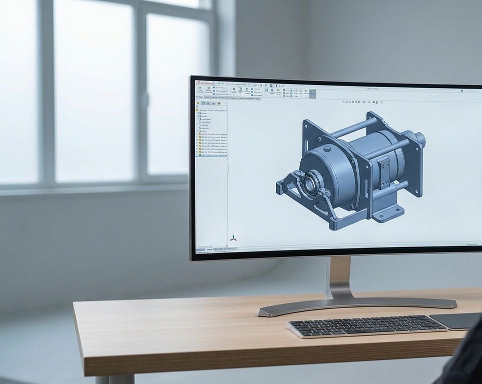 3D-CAD-model op een werkstation